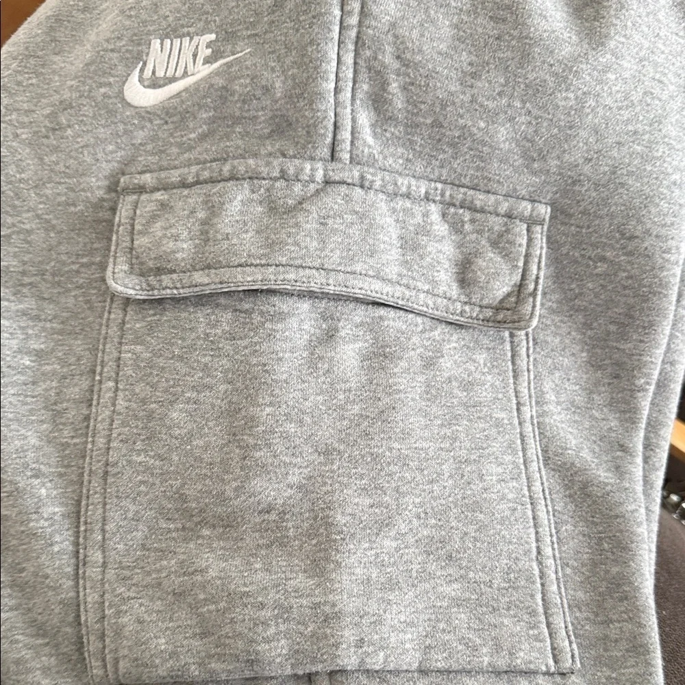 Nike Tech Gray Kids Cargo Joggers with side Pockets #457
